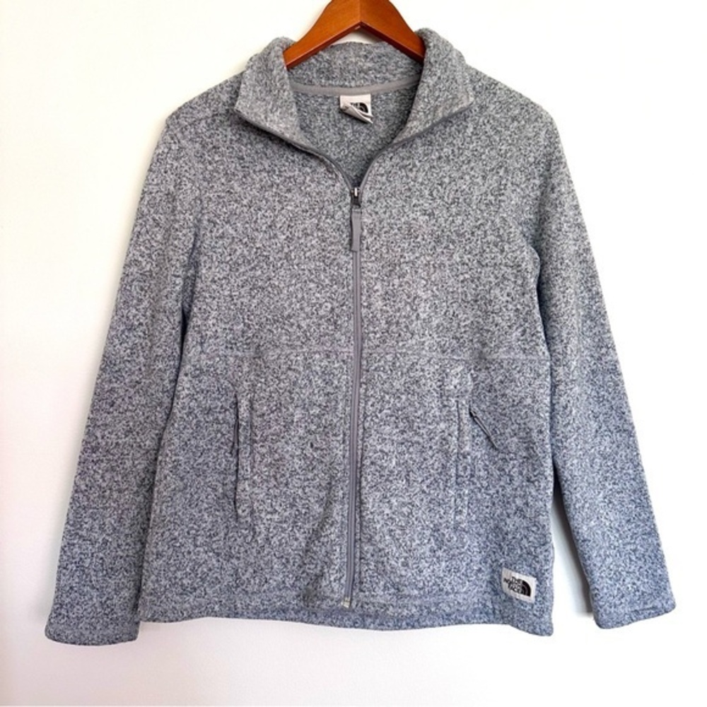 The North Face Women's Heathered Gray Zip Up Jacket Size Medium